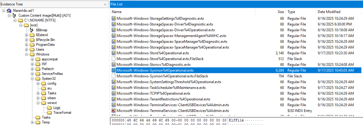 EvtxECmd output from Timeline Explorer showing five consecutive Sysmon Event ID 1 entries for wmic.exe with different query parameters: os get Caption, cpu get Name, win32_VideoController get Name, csproduct get UUID, and logicaldisk get Caption FreeSpace Size.